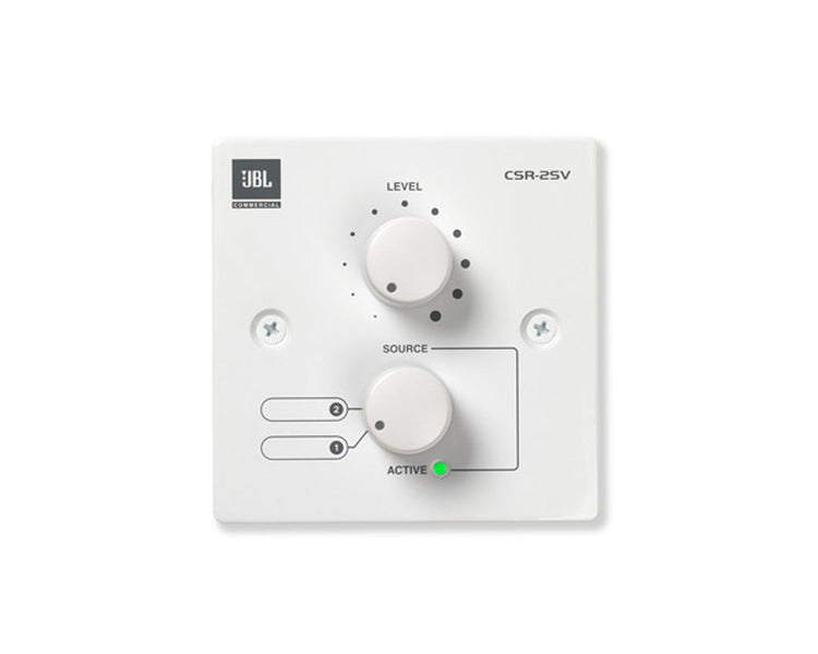 JBLCSR2SV - JBL CSR2SV Wall Mounted 2 Source and Volume Remote Control White Image 1