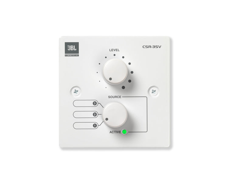 JBLCSR3SV - JBL CSR3SV Wall Mounted 3 Source and Volume Remote Control White Image 1