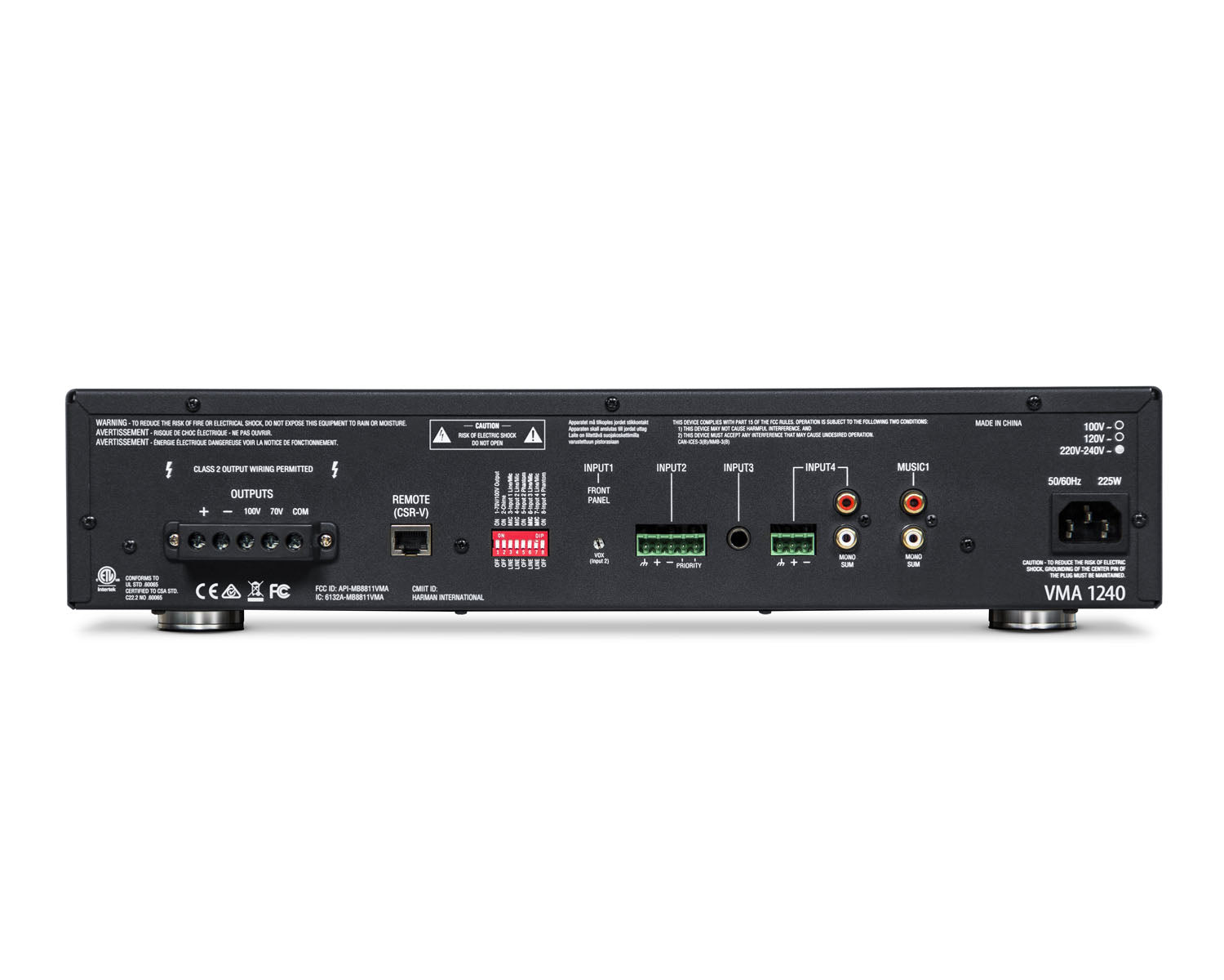 JBLVMA1240 - JBL VMA1240 Mixer Amplifier 5in or 1out @ 240W and 100V Line 1U Image 2