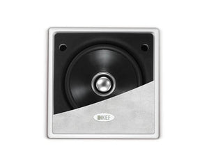 KEFCI100QS - KEF Ci100QS 4inch 2 Way Uni Q Flush Square Ceiling Speaker IP64 Wht Image 1