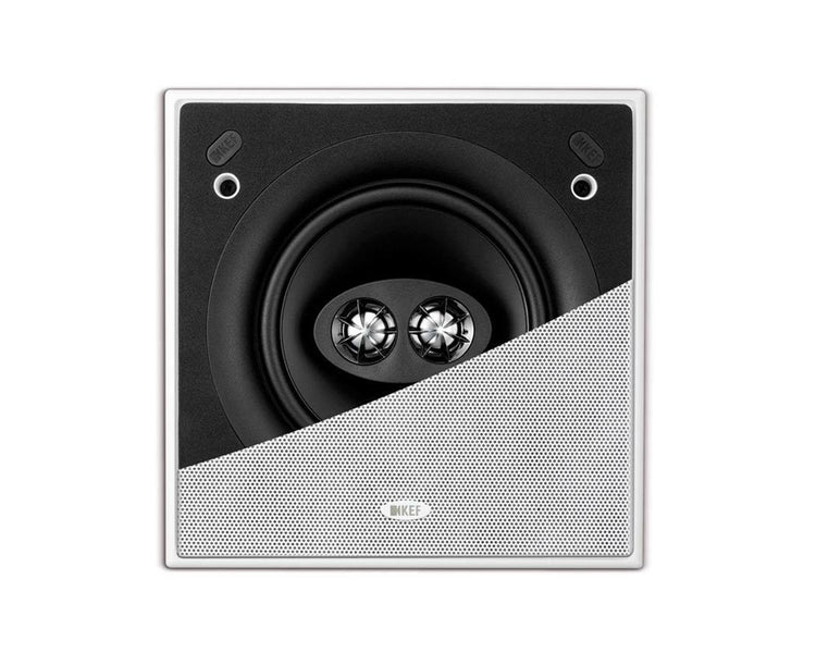 KEFCI160CSDS - KEF CI160CSDS 6.5inch Dual Coil Flush Square Ceiling Speaker IP64 Wht Image 1