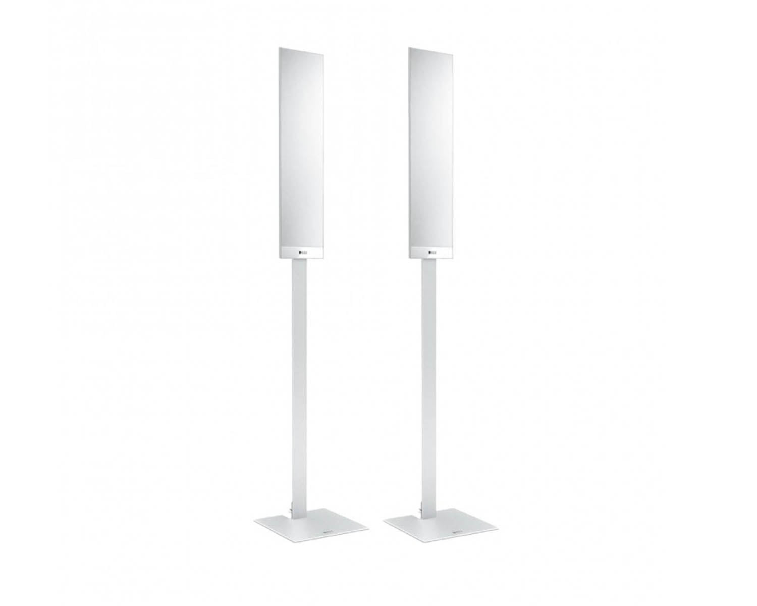KEFT101FSW - KEF T Series Floor Stand for T101 & T301 Satellite Speakers Wht PAIR Image 1