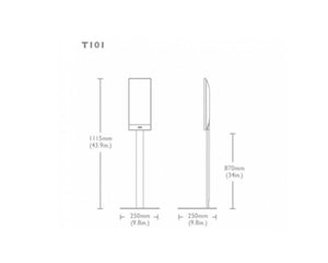 KEFT101FSW - KEF T Series Floor Stand for T101 & T301 Satellite Speakers Wht PAIR Image 4