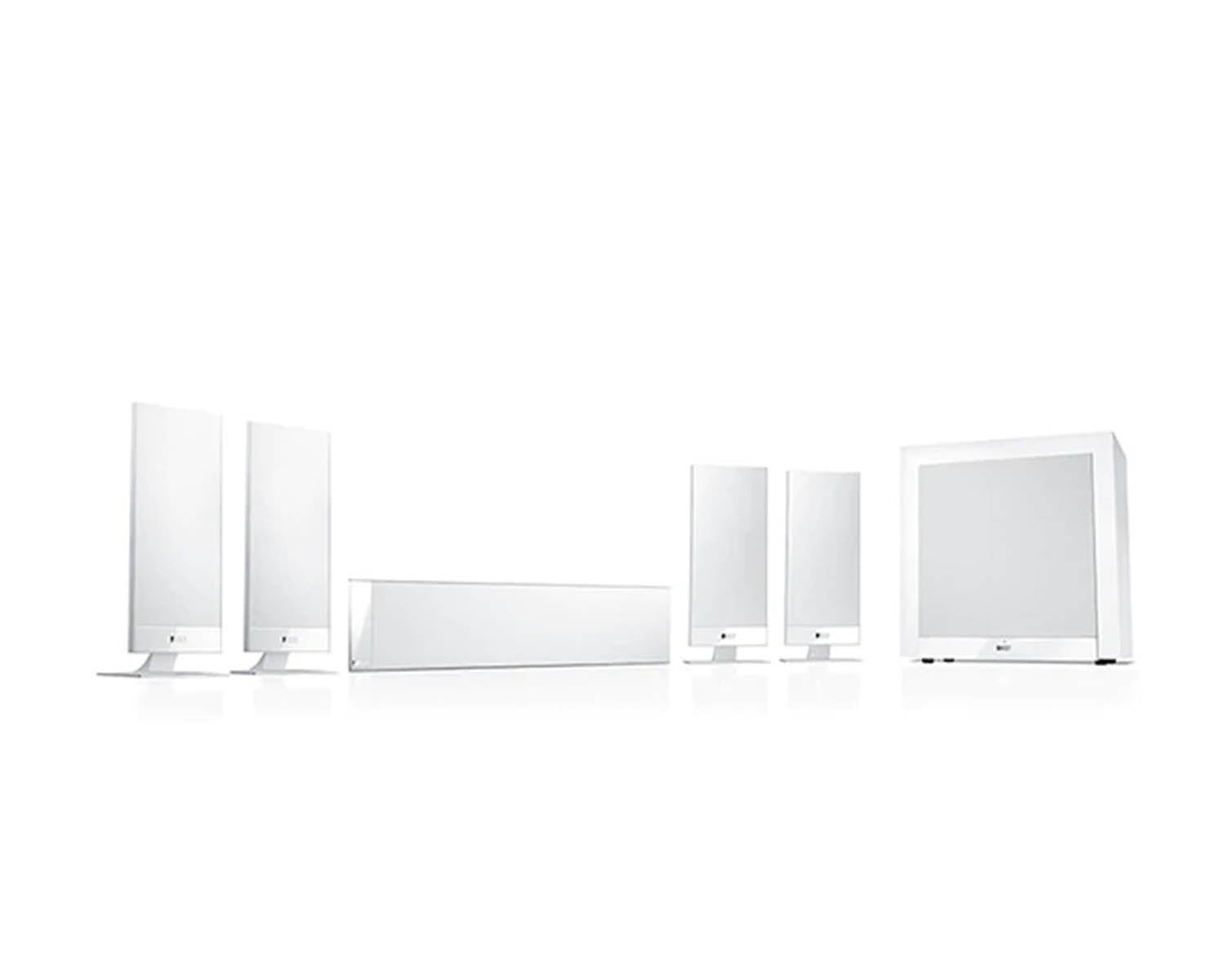 KEFT105W - KEF T105 System (4 x T101 Satellites T101c Centre and T2 Sub) White Image 1