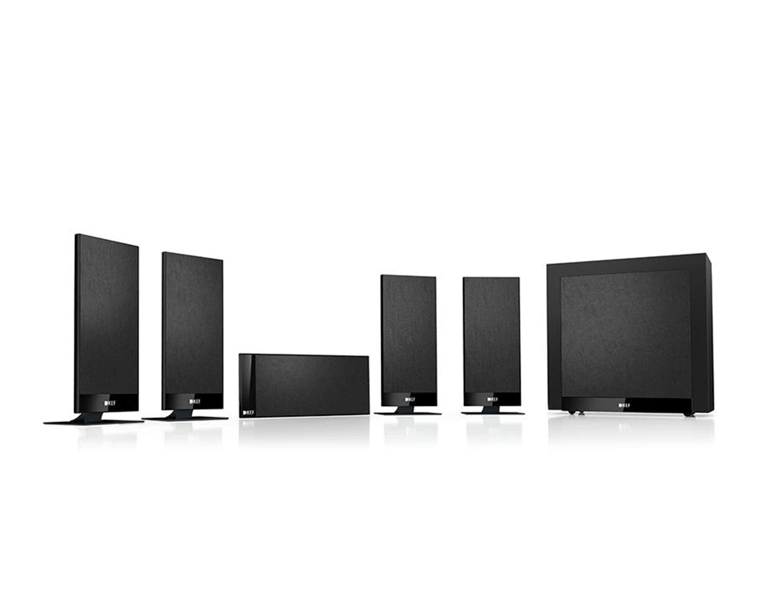 KEFT105 - KEF T105 System (4 x T101 Satellites T101c Centre and T2 Sub) Black Image 1