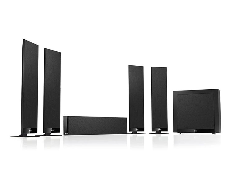 KEFT305 - KEF T305 System (4 x T301 Satellites T301c Centre and T2 Sub) Black Image 1