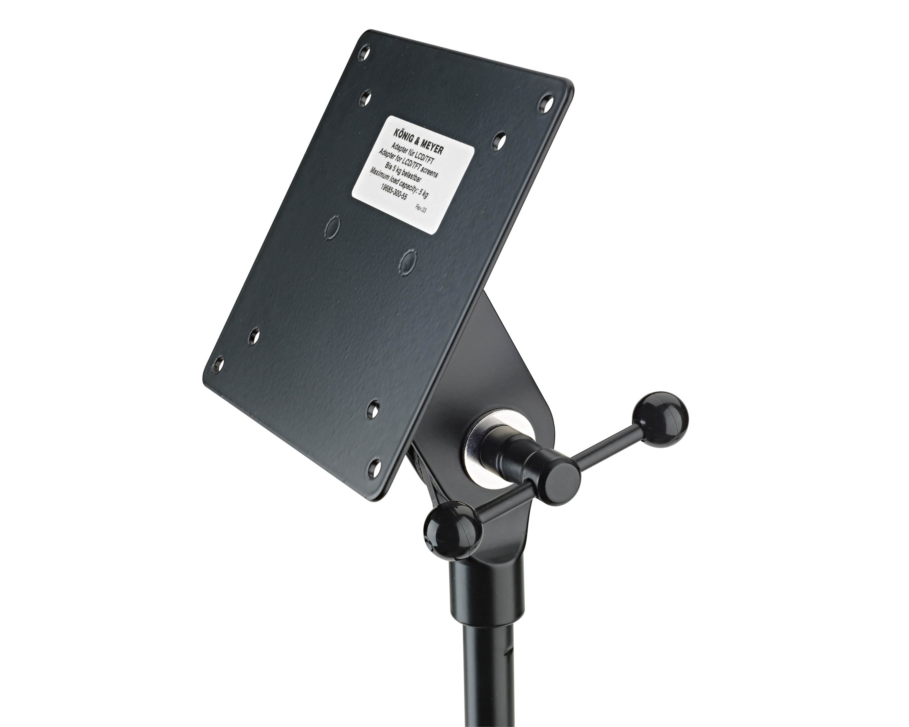 KMS19685 - K&M 19685 Mic Stand Adaptor for Small LCD Screens to Mic Stand Image 1