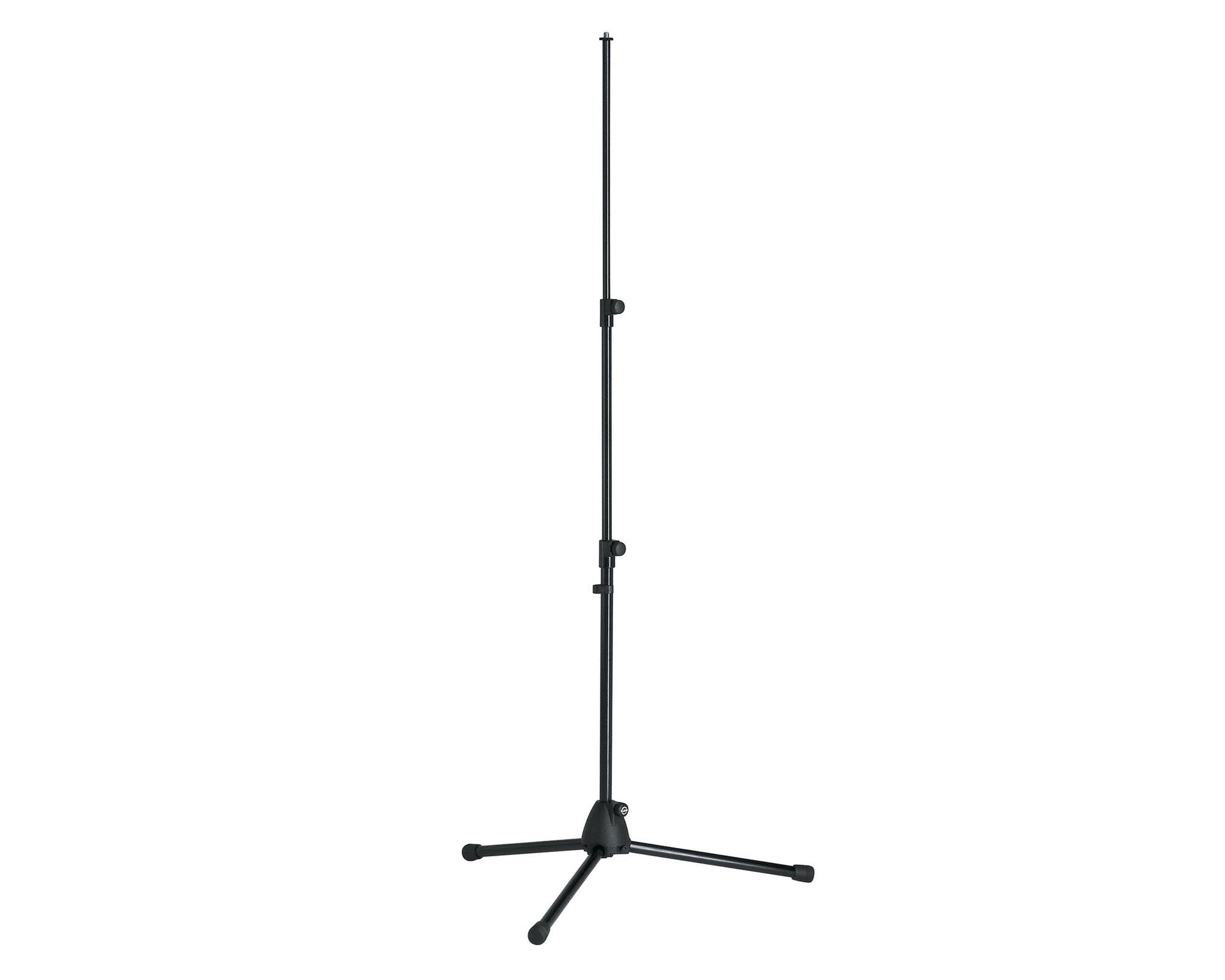 KMS199 - K&M 199 Straight 3 Section Mic Stand with Plastic Base Black Image 1