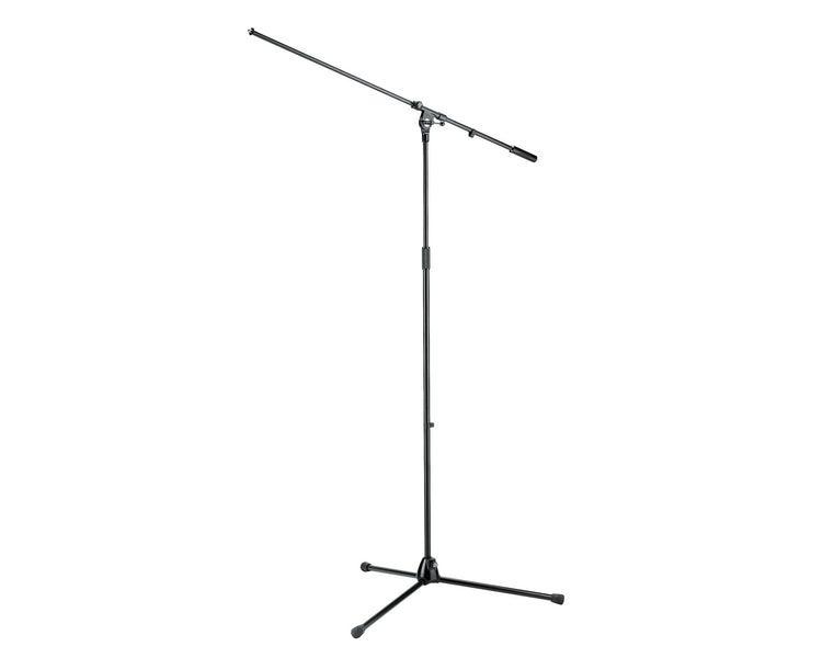 KMS21021 - K&M 21021 Overhead Mic Boom Stand with Long Legs and Column Black Image 1