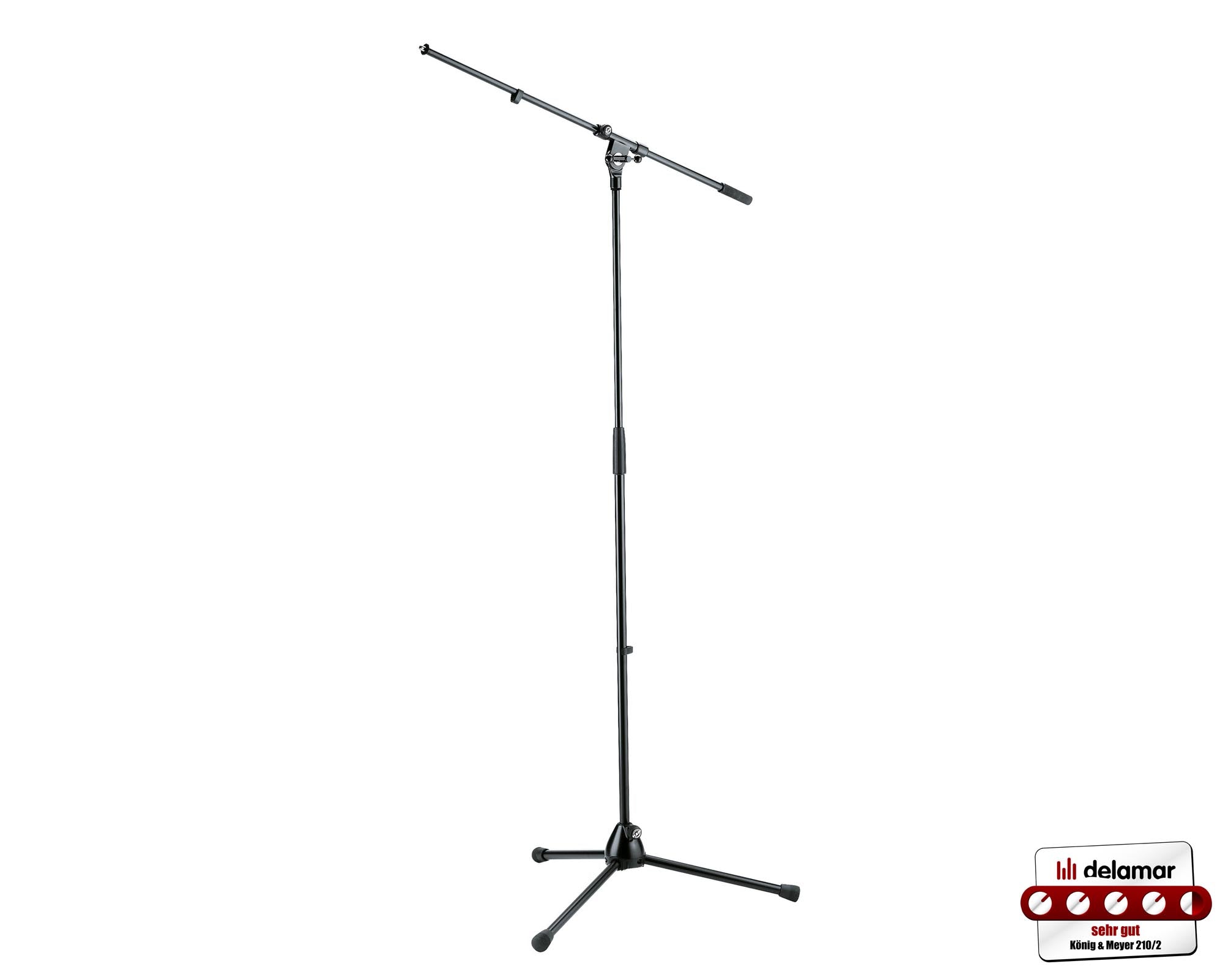 KMS2102 - K&M 210 or 2 Classic Mic Boom Stand All Metal with Long Legs Black Image 1
