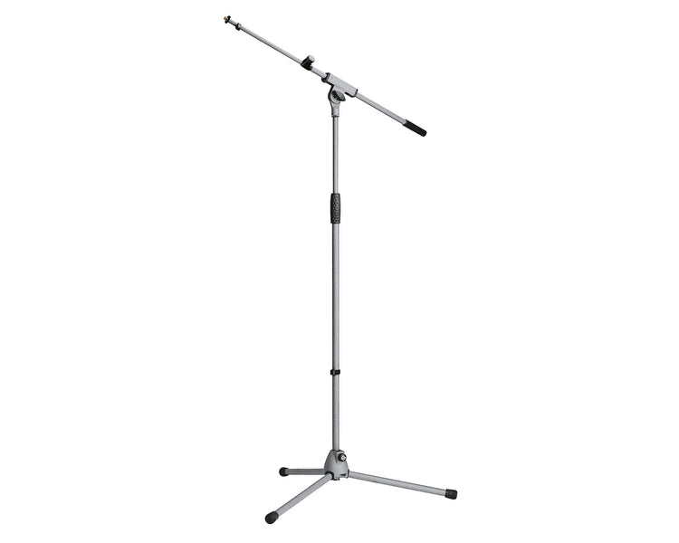 KMS21080 - K&M 210 or 8 2 Piece Telescopic Mic Stand Boom Arm Soft Touch Grey Image 1