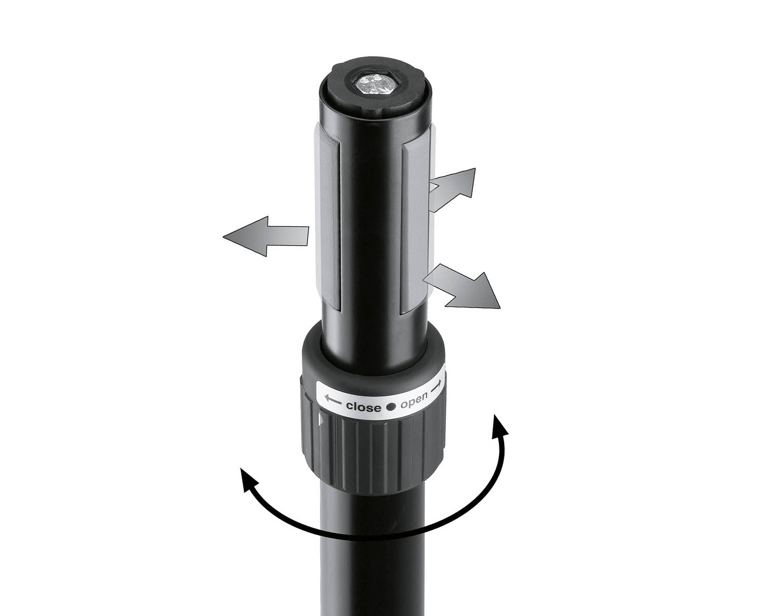 KMS21366 - K&M 21366 Distance Rod Telescopic 1005 1485mm or 35mm RING LOCK Ends Image 3