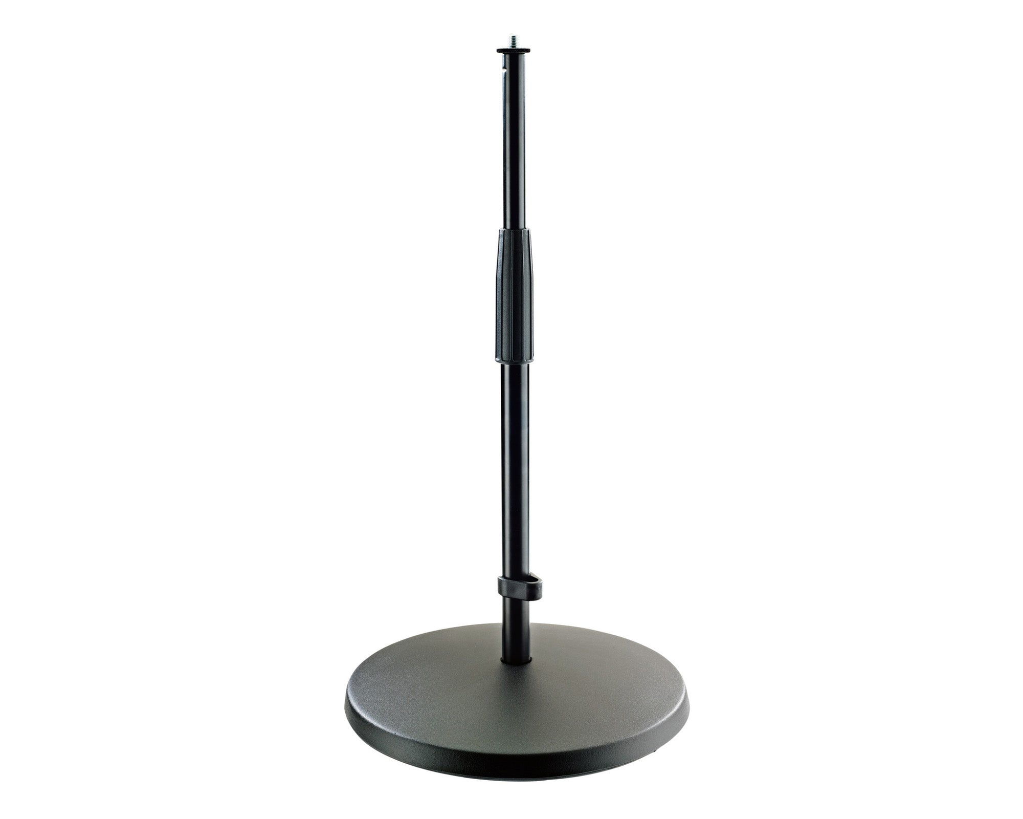 KMS23323 - K&M 23323 Cast Round Base Telescopic Mic Stand Black 350 570mm Image 1