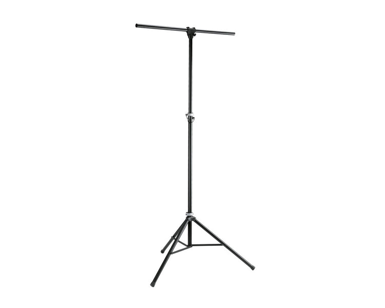 KMS24620 - K&M 24620 Black Lightweight Aluminium Lighting Stand with Cross Bar Image 1