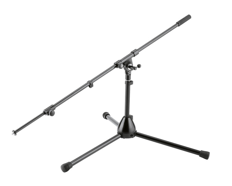 KMS255 - K&M 255 Low Level Mic Boom Stand with 2 Section Boom Arm Black Image 1