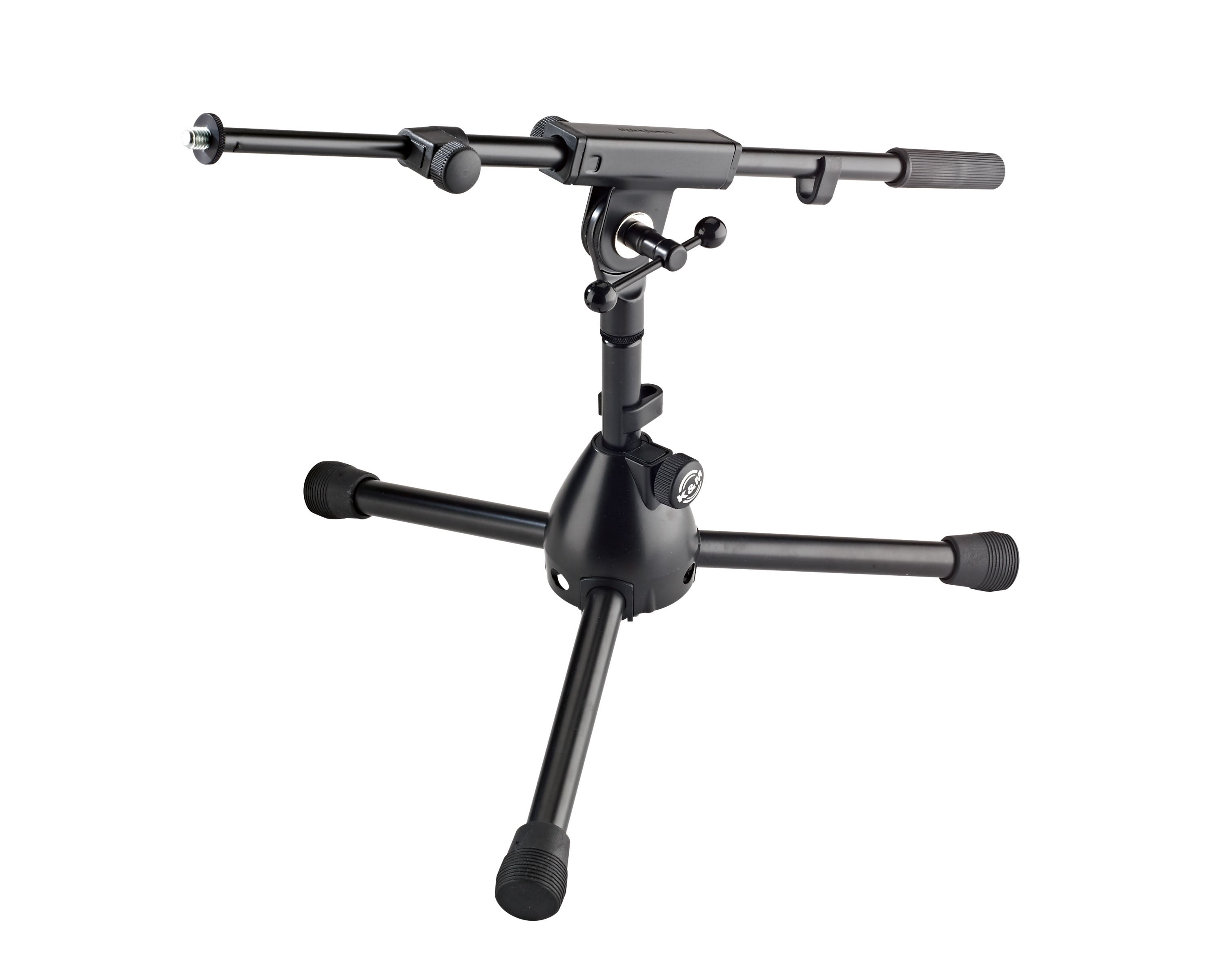 KMS25950 - K&M 25950 Extra Low Telescopic Boom Mic Stand with Short Heavy Legs Image 1