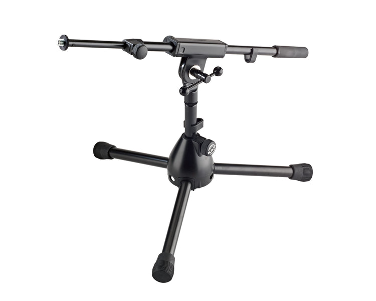 KMS25950 - K&M 25950 Extra Low Telescopic Boom Mic Stand with Short Heavy Legs Image 1