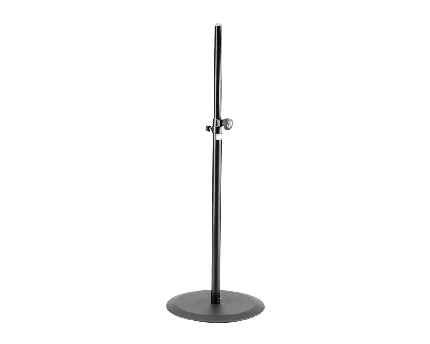 KMS26735 - K&M 26735 BLACK Round Heavy Base Telescopic Speaker Stand Image 1