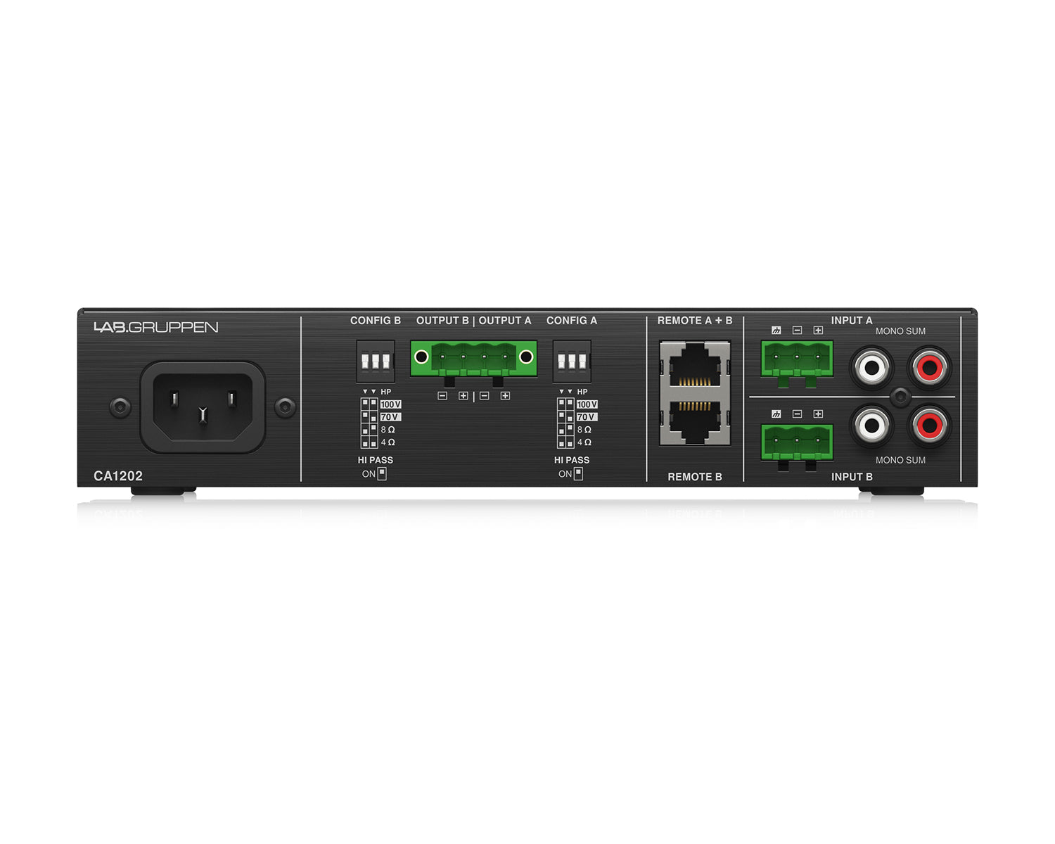 LABCA1202 - Lab Gruppen CA1202 Commercial Amplifier with Direct Drive 2x120W 100V Image 4