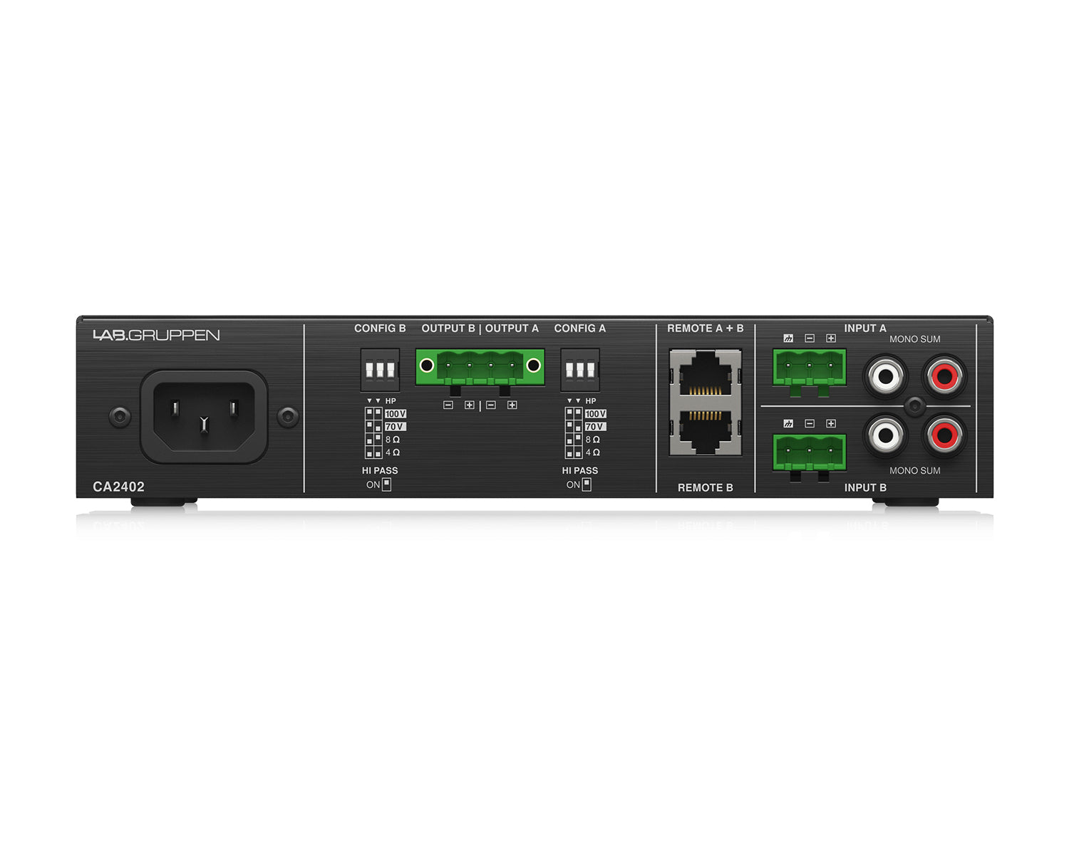 LABCA2402 - Lab Gruppen CA2402 Commercial Amplifier with Direct Drive 2x240W 100V Image 4