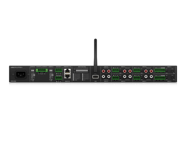 LABCPA1202 - Lab Gruppen CPA1202 Commercial Mixer Amp 2x120W w or 8 Inputs or Bluetooth or USB 1U Image 4