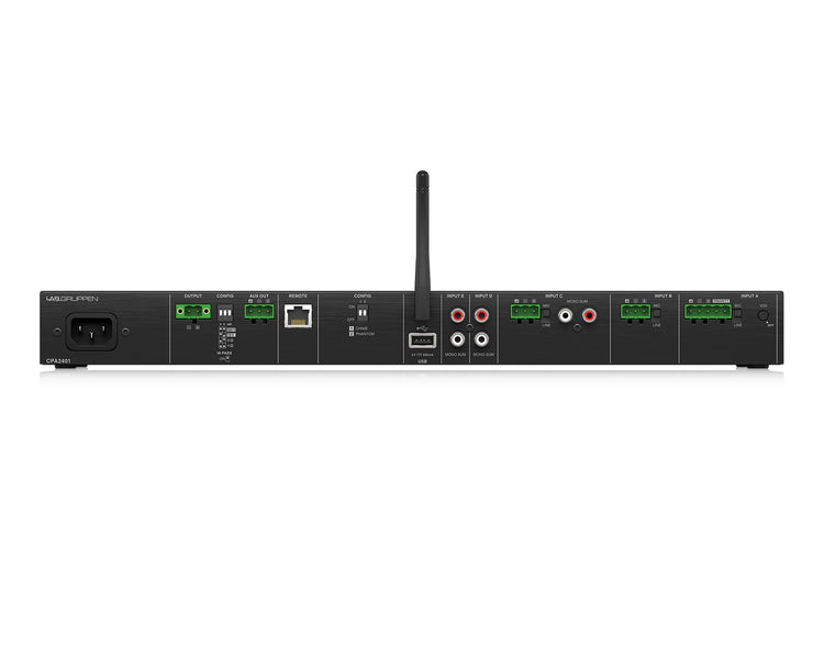 LABCPA2401 - Lab Gruppen CPA2401 Commercial Mixer Amp 240W w or 5 Inputs or Bluetooth or USB 1U Image 4