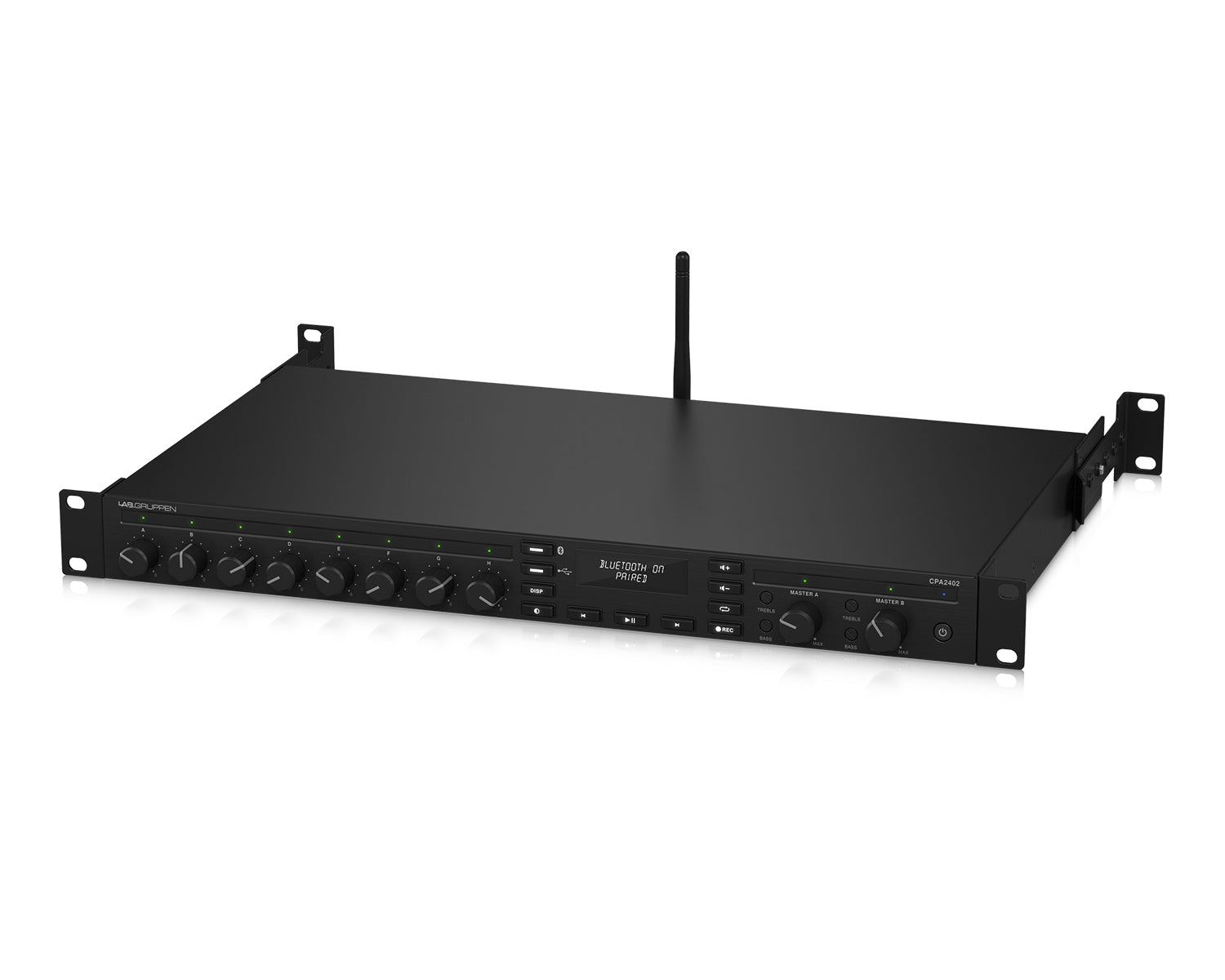 LABCPA2402 - Lab Gruppen CPA2402 Commercial Mixer Amp 2x240W w or 8 Inputs or Bluetooth or USB 1U Image 3