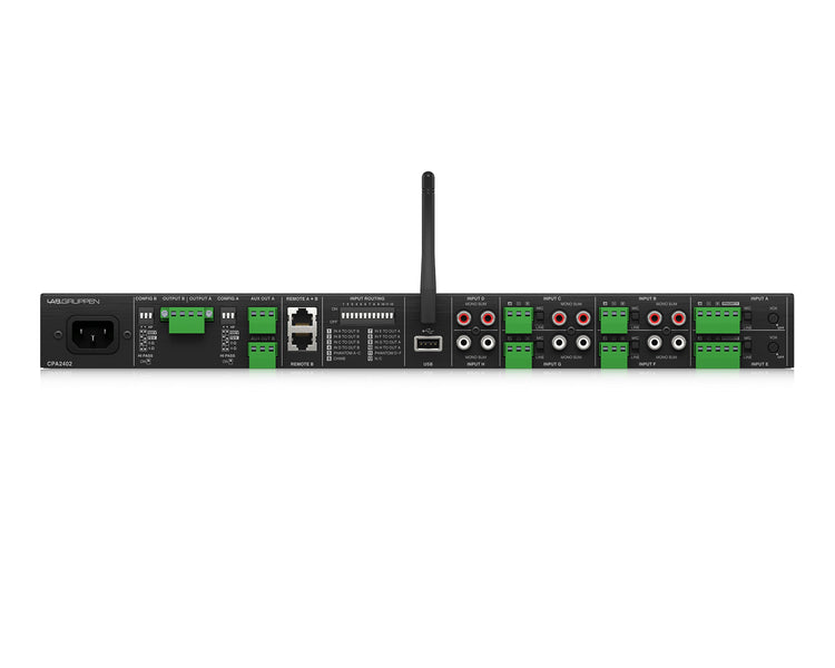 LABCPA2402 - Lab Gruppen CPA2402 Commercial Mixer Amp 2x240W w or 8 Inputs or Bluetooth or USB 1U Image 5