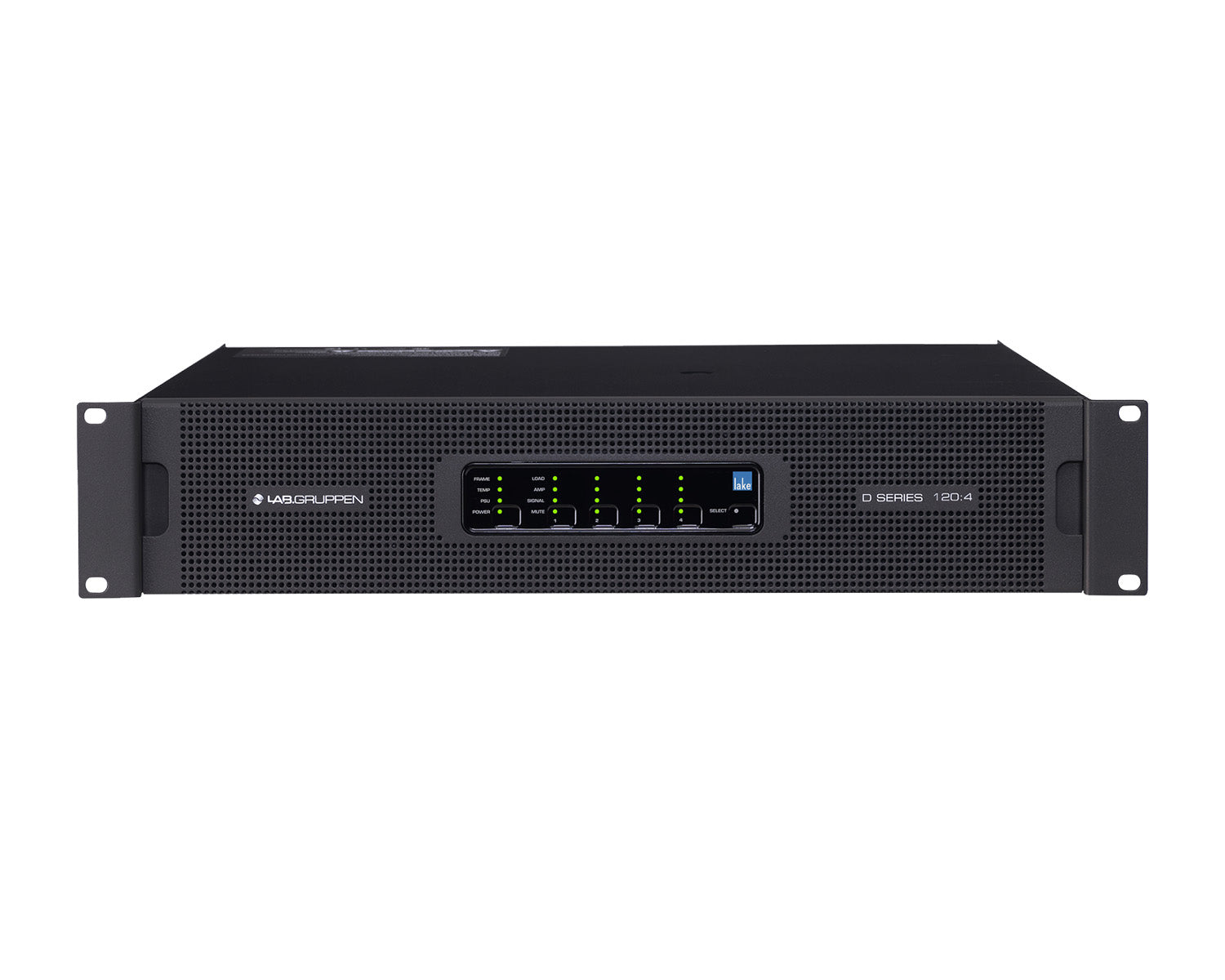 LABD1204L - Lab Gruppen D 120:4L 4 Channel High Powered Amplifier 4x3000W DSP and Dante 2U Image 1