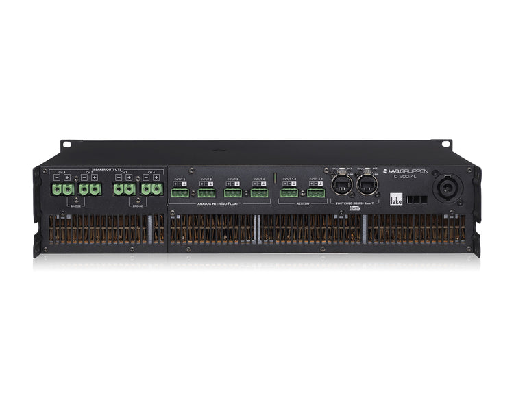 LABD2004L - Lab Gruppen D 200:4L 4 Channel High Powered Amplifier 4x5000W DSP and Dante 2U Image 2