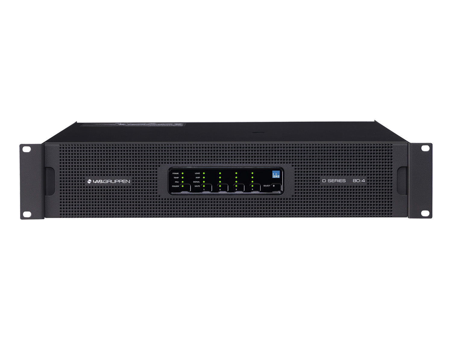 LABD804L - Lab Gruppen D 80:4L 4 Channel High Powered Amplifier 4x2000W DSP and Dante 2U Image 1
