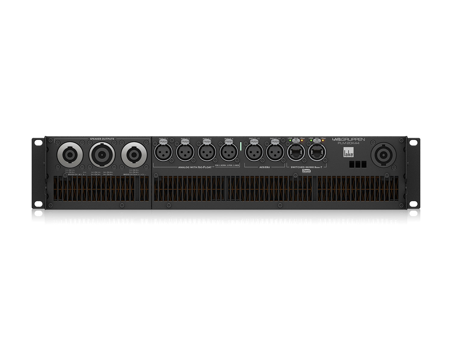 LABPLM20K44S - Lab Gruppen PLM and 20K44 SP Power Amp 4X5000W SpeakON Out or DSP and Dante 2U  Image 5