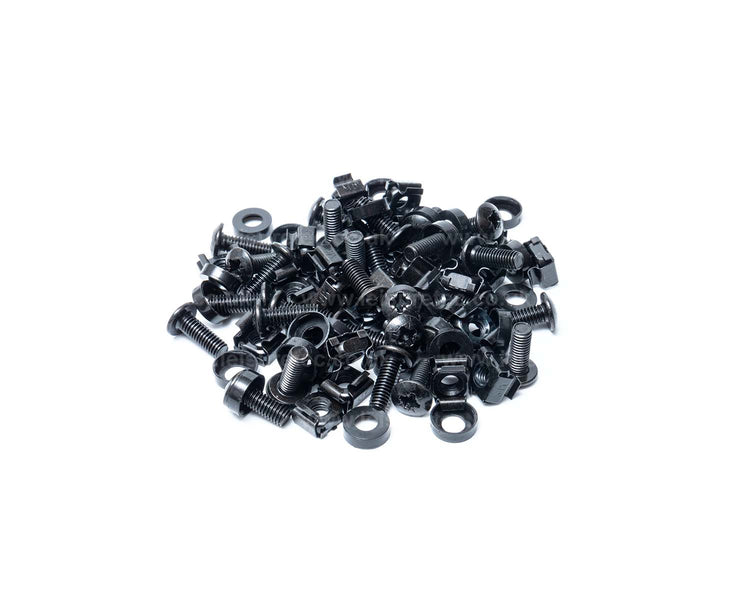 LEIRNBW25 - Leisuretec Pack of 25 M6 Rack Cage Nut and Bolt and Cup Washer Set Image 1