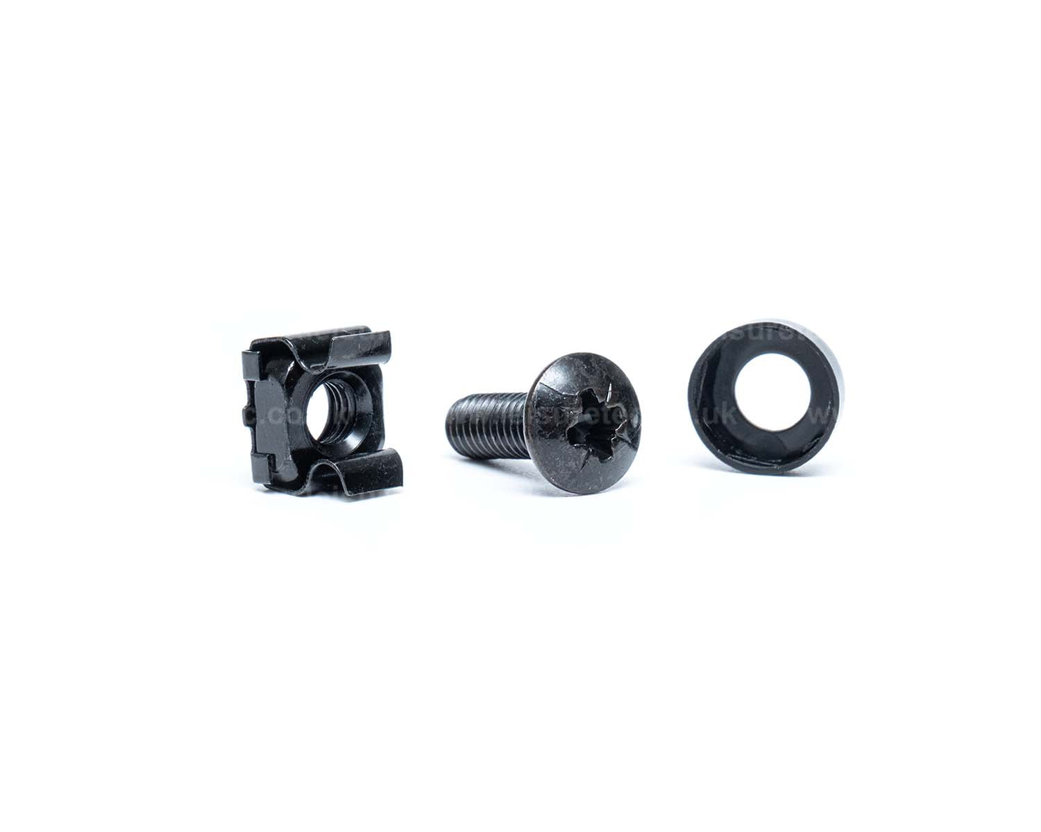 LEIRNBW50 - Leisuretec Pack of 50 M6 Rack Cage Nut and Bolt and Cup Washer Set Image 2