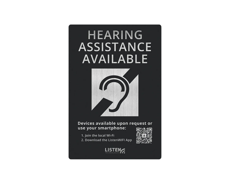LISLW307 - Listen Technologies LW 307 ListenWIFI Hearing Assistance Signage Image 1