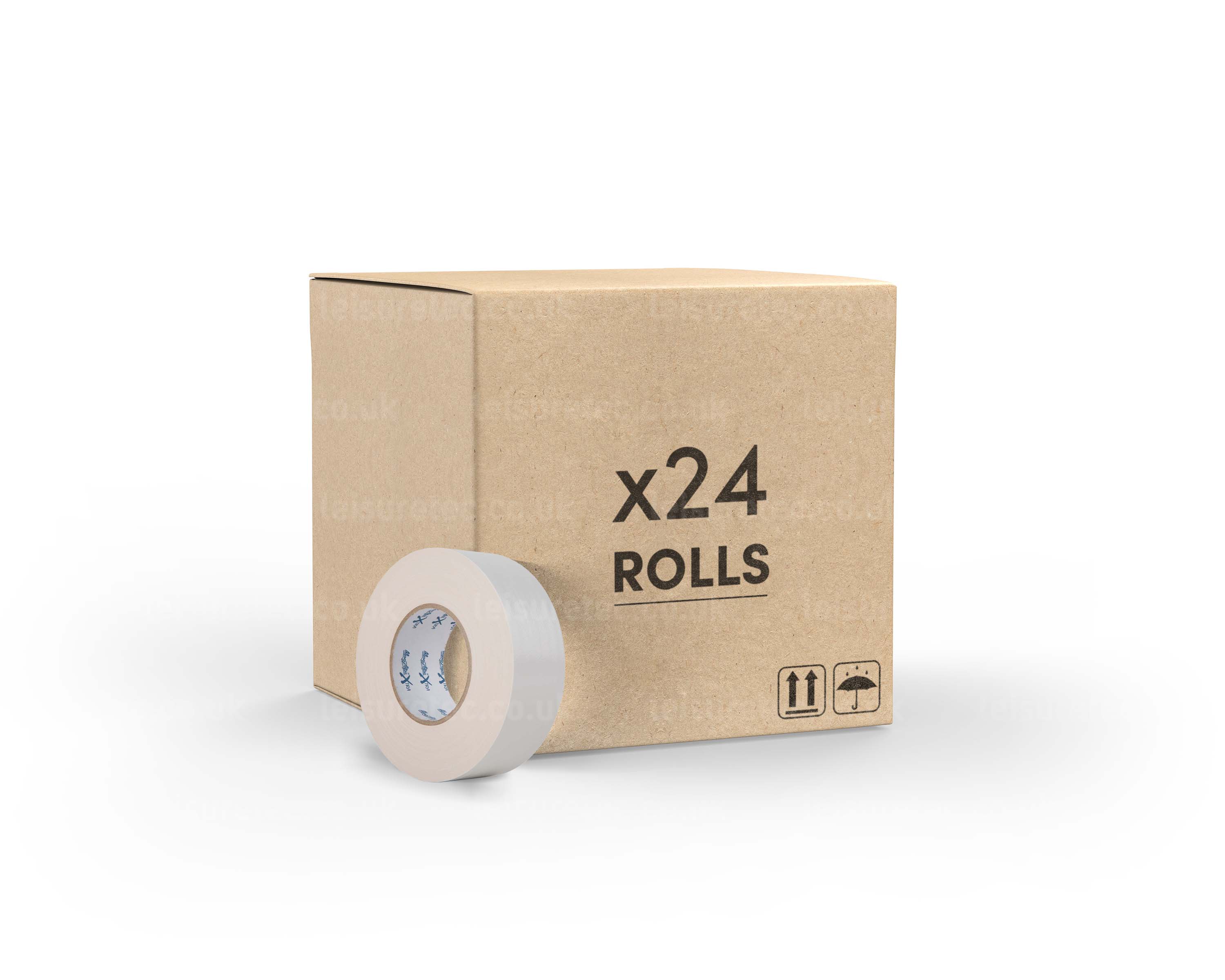 LMKCTME50W24 - Le Mark MagTape XTRA GLOSS Gaffer or Duct Tape 50mmx50m WHITE *24 PACK* Image 1