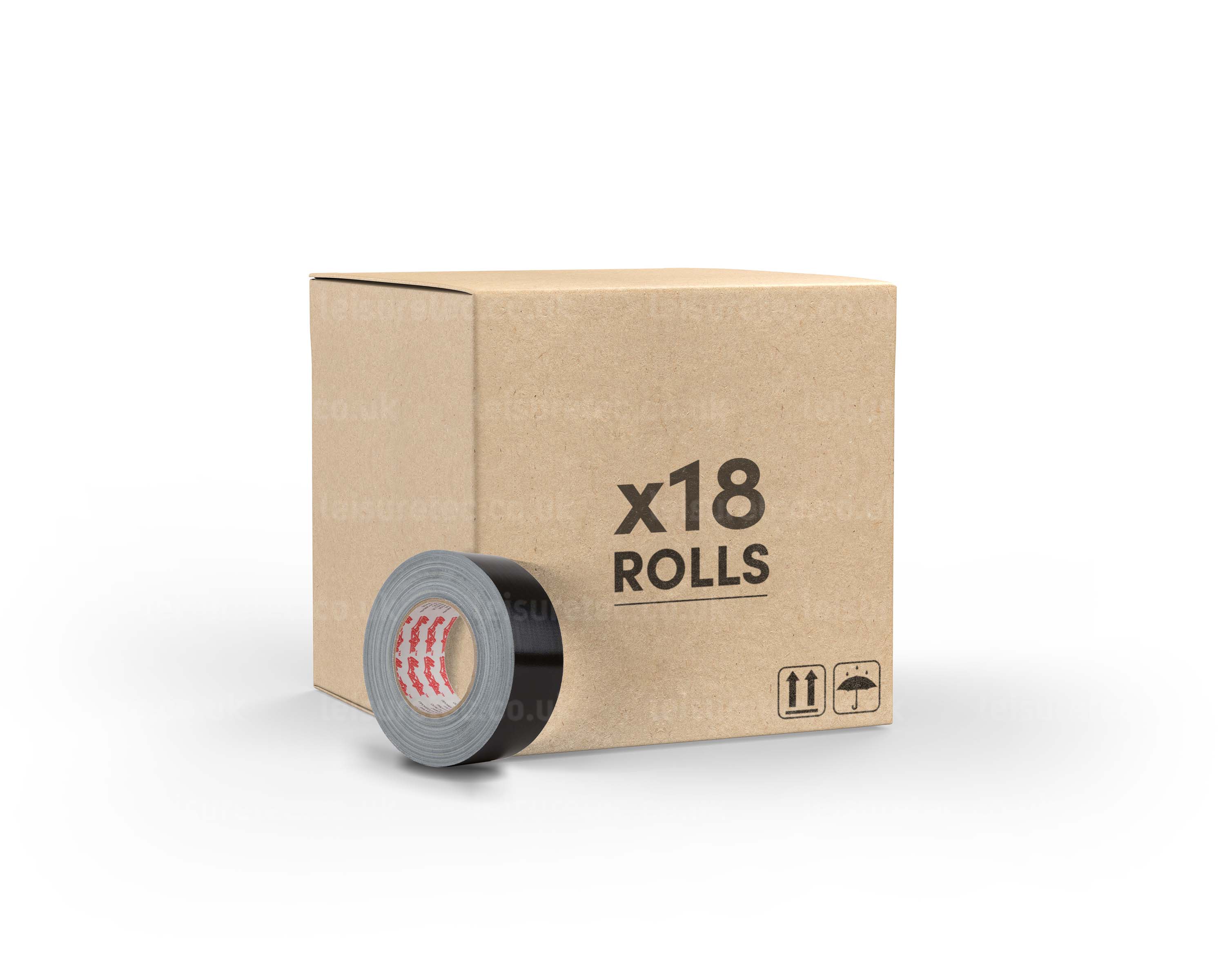 LMKCTMG50BK18 - Le Mark MagTape ORIGINAL Gloss Gaffer or Duct Tape 50mmx50m BLACK *18 PACK* Image 1
