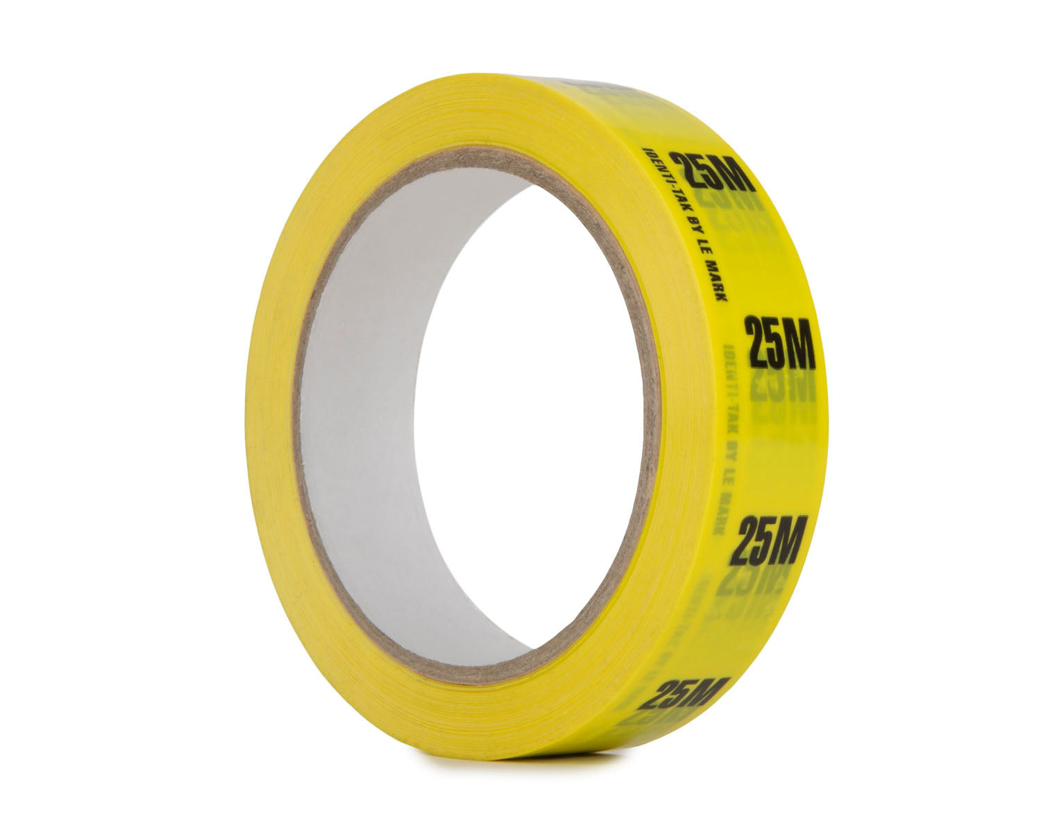 LMKIDT25Y25 - Le Mark Identi Tak Cable Length ID Tape 24mm x 33m 25M Yellow Image 1