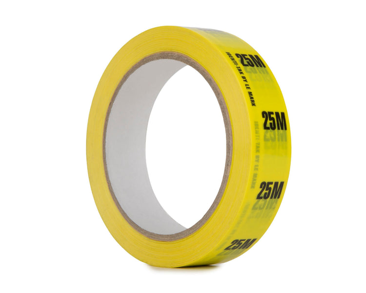 LMKIDT25Y25 - Le Mark Identi Tak Cable Length ID Tape 24mm x 33m 25M Yellow Image 1