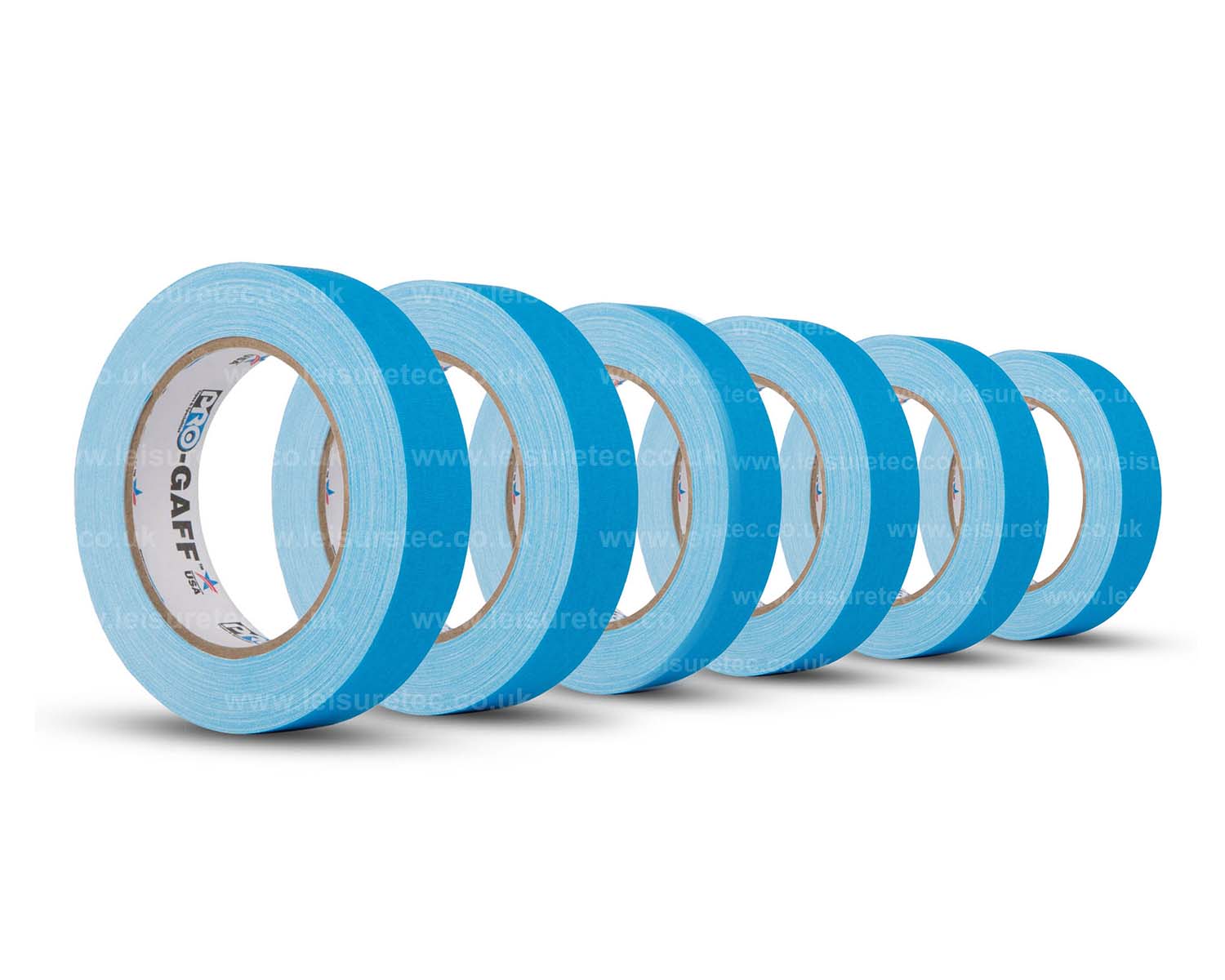 LMKPG24NBL6 - Le Mark Pro Gaff FLUORESCENT Gaffer Tape 24mm x 25yds BLUE *6 PACK* Image 1