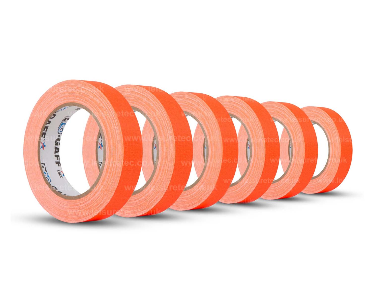 LMKPGFF24NOR6 - Le Mark Pro Gaff FLUORESCENT Gaffer Tape 24mm x 25yds ORANGE *6 PACK* Image 1