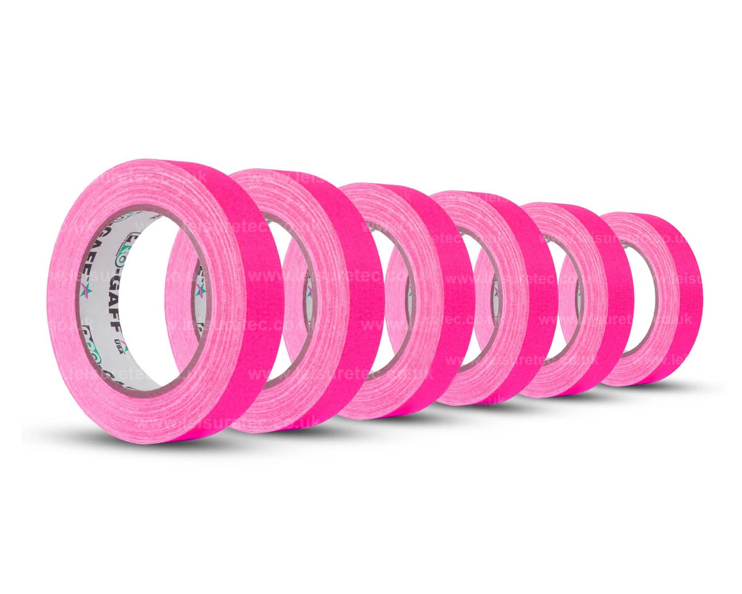 LMKPGFF24NPK6 - Le Mark Pro Gaff FLUORESCENT Gaffer Tape 24mm x 25yds PINK *6 PACK* Image 1