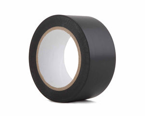 LMKPVCDFMB - Le Mark PVC Dance Floor Marking Tape 50mmx33m (3inch Core) MATT BLACK Image 1