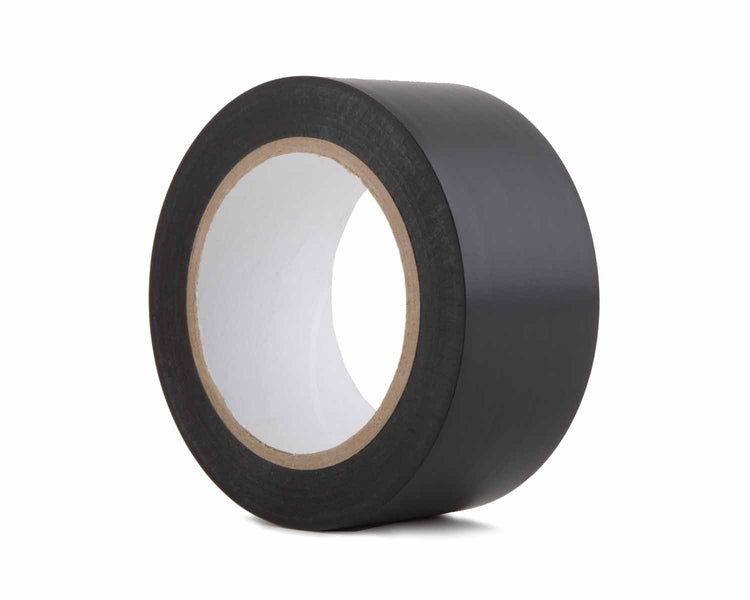 LMKPVCDFMB - Le Mark PVC Dance Floor Marking Tape 50mmx33m (3inch Core) MATT BLACK Image 1