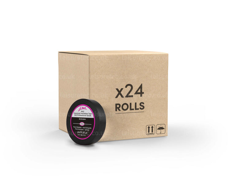 LMKPVCT19BLK24 - Le Mark PVC Electrical Insulation Tape 19mm x 33m BLACK *24 PACK* Image 1