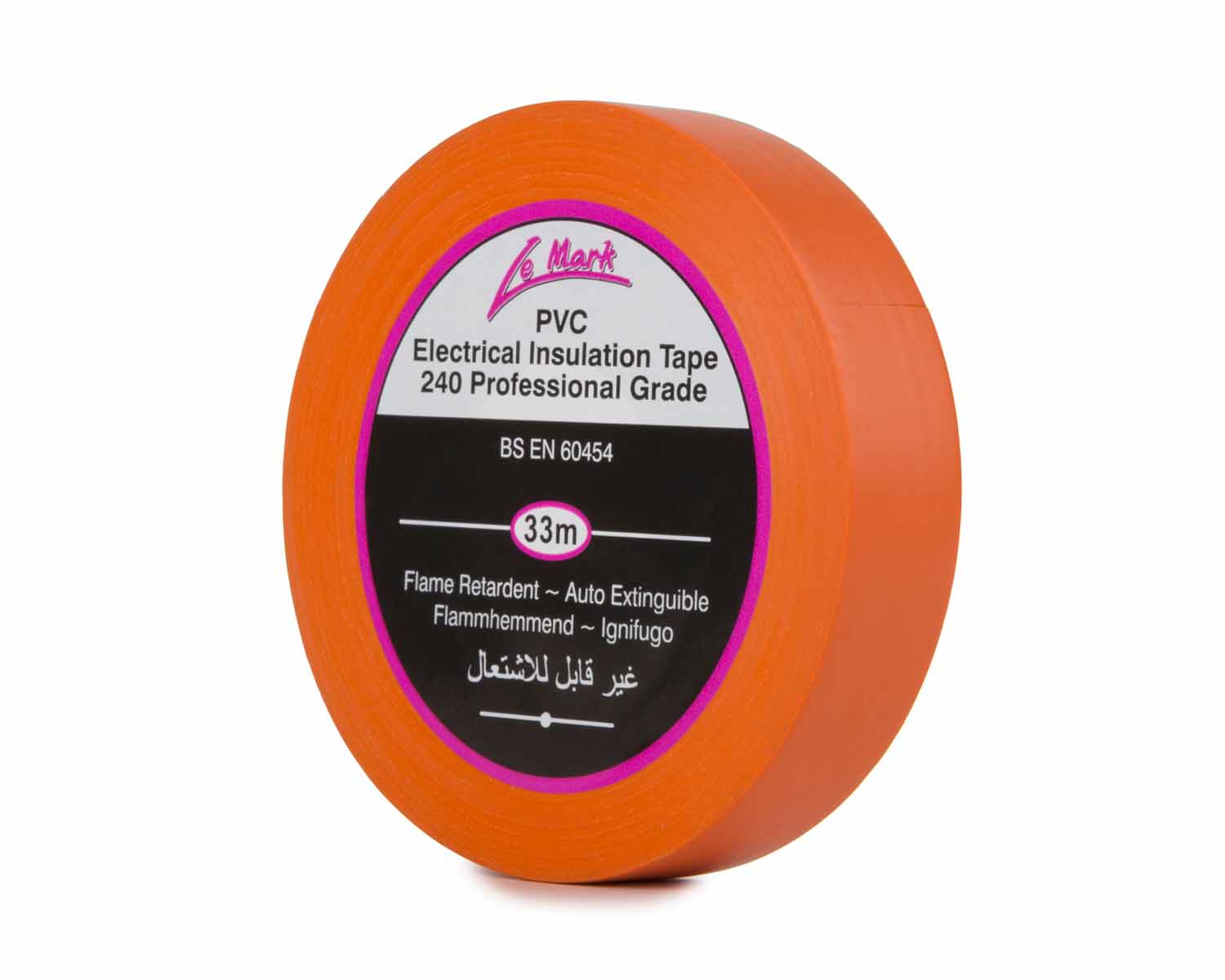 LMKPVCT19OR - Le Mark PVC Electrical Insulation Tape 19mm x 33m ORANGE Image 1