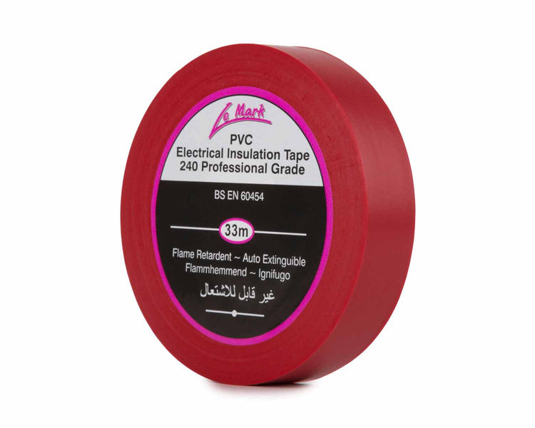 LMKPVCT19R - Le Mark PVC Electrical Insulation Tape 19mm x 33m RED Image 1