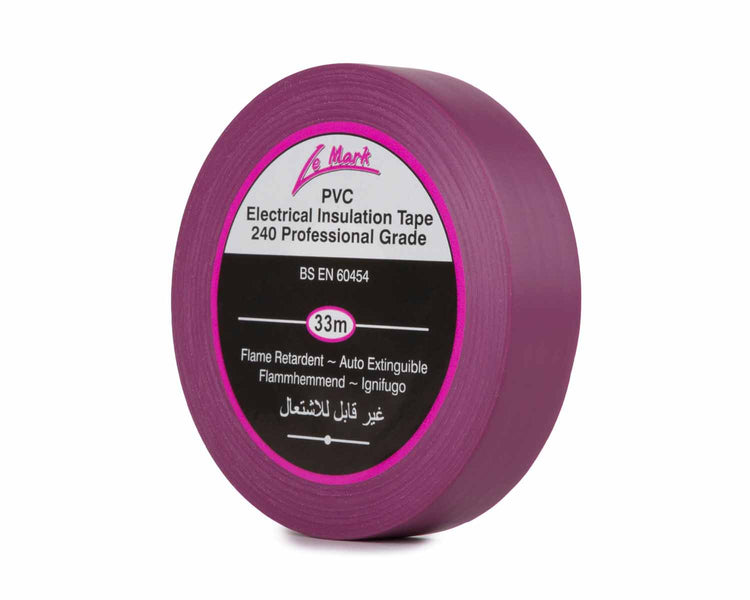 LMKPVCT19V - Le Mark PVC Electrical Insulation Tape 19mm x 33m VIOLET Image 1