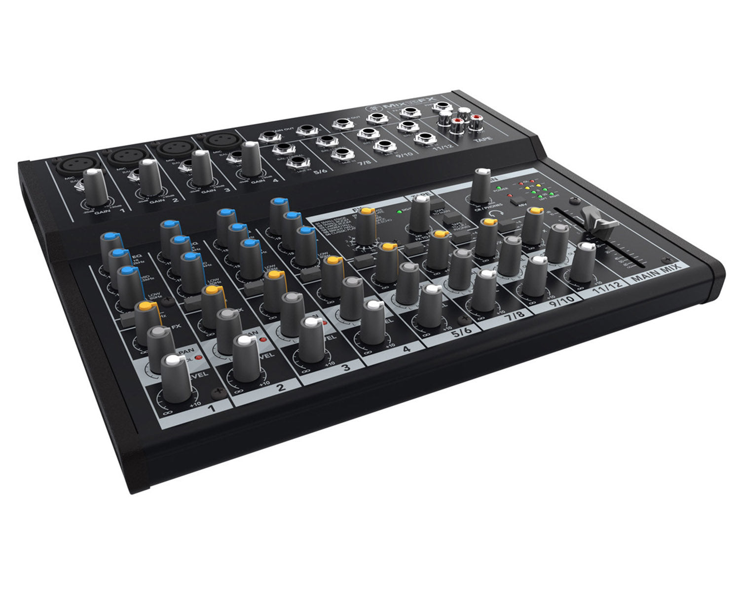 MACMIX12FX - Mackie Mix12FX 12ch Compact Effects Mixer 4 Mic or Line and 4 Stereo Input  Image 1