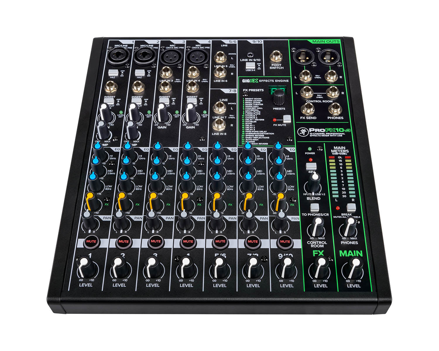 MACPROFX10V3 - Mackie ProFX10v3 10ch Professional Effects Mixer with USB  Image 2